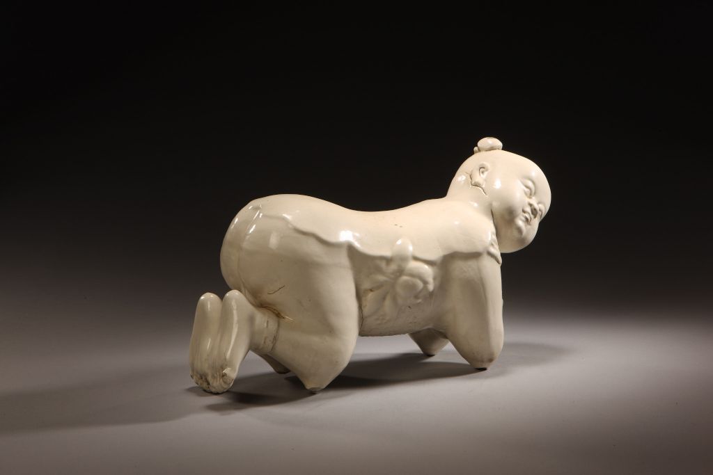 图片[2]-Pengcheng Kiln imitation Ding Kiln white glazed child pillow-China Archive